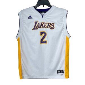 Adidas Lonzo Ball Jersey Los Angeles Lakers #2 White XL Youth 18-20 (READ) Stain